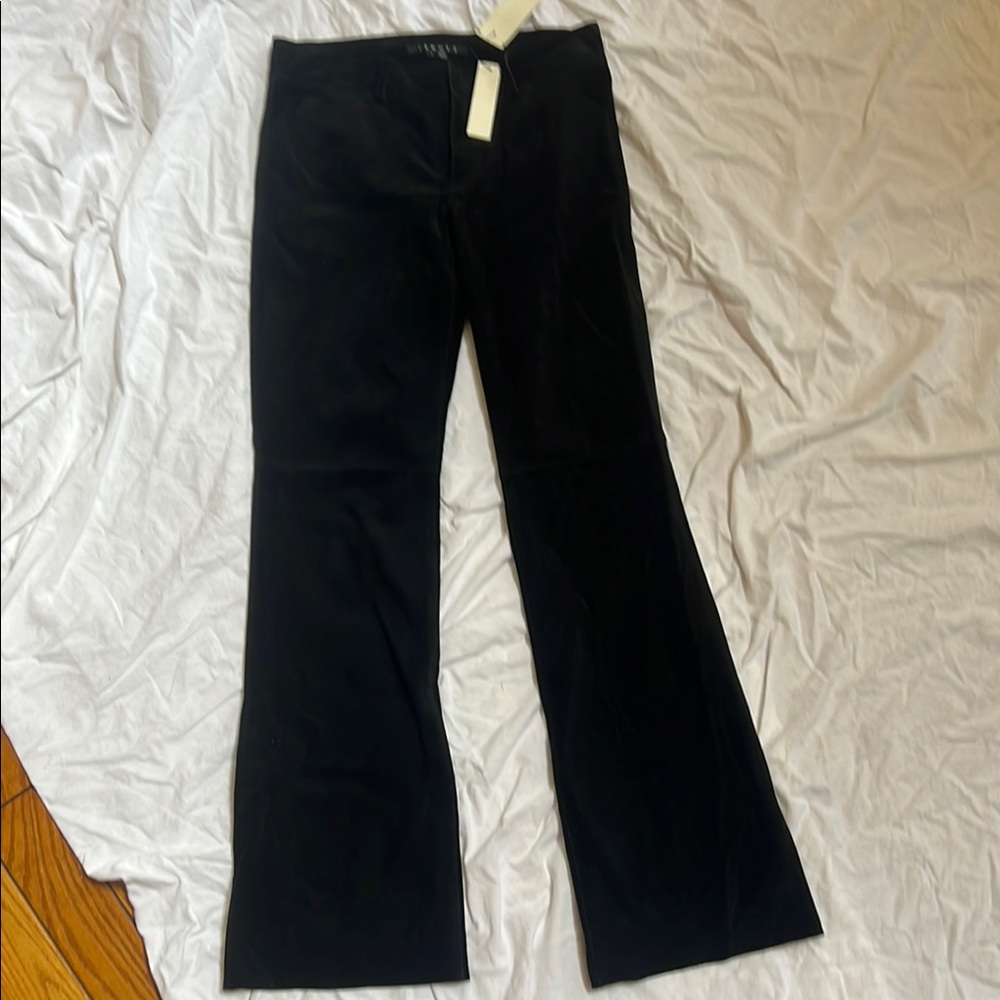 Theory Black Suede Pants